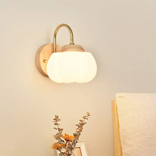 Nordic Wooden Adjustable Bedside Wall Lamp Sconce Zawala Image - 1