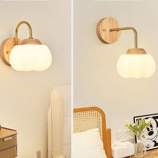 Nordic Wooden Adjustable Bedside Wall Lamp Sconce Zawala Image - 4
