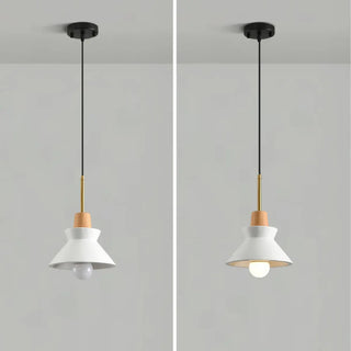 Ultra Modern Wood Resin Geometric Pendant Light Zawala Image - 4
