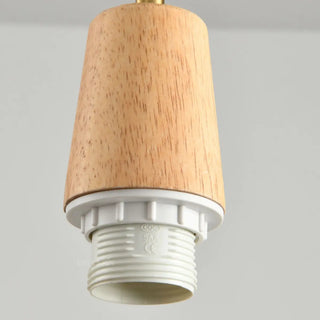 Ultra Modern Wood Resin Geometric Pendant Light Zawala Image - 7