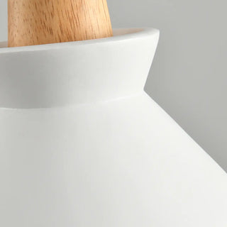 Ultra Modern Wood Resin Geometric Pendant Light Zawala Image - 9