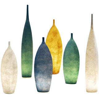 White Modern Sculptural Resin Tank Out Floor Lamp Zawala Image - 15