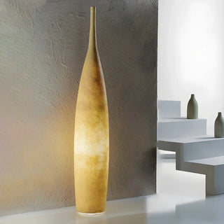 White Modern Sculptural Resin Tank Out Floor Lamp Zawala Image - 6