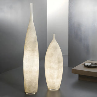 White Modern Sculptural Resin Tank Out Floor Lamp Zawala Image - 7