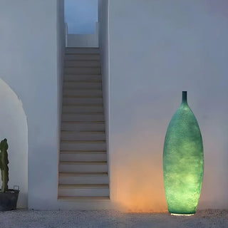 White Modern Sculptural Resin Tank Out Floor Lamp Zawala Image - 8