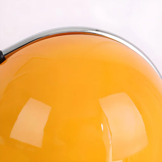 Unique Orange Circle Dome Shape Glass Decor Table Lamp Zawala Image - 13