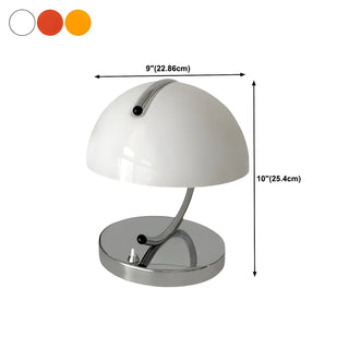 Unique Orange Circle Dome Shape Glass Decor Table Lamp Zawala #size