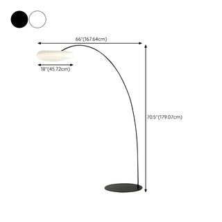 Adjustable Novelty Ring Black Arched Floor Lamp Zawala #size