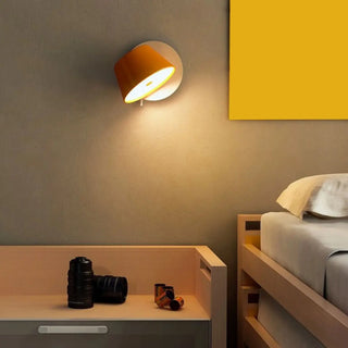 Orange Rotatable Geometric Bedside LED Wall Sconce Zawala Image - 1
