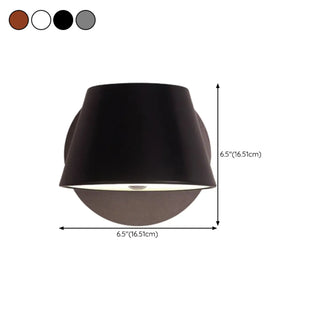 Orange Rotatable Geometric Bedside LED Wall Sconce Zawala #size