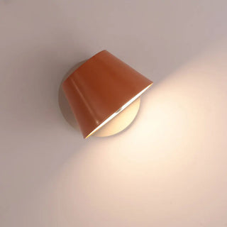 Orange Rotatable Geometric Bedside LED Wall Sconce Zawala Image - 2