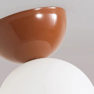 ZOWALA - Hallway Green Globe Semi-Flush Mount Ceiling Light Image - 11