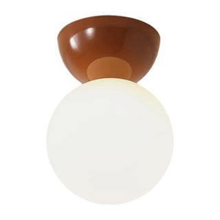 ZOWALA - Hallway Green Globe Semi-Flush Mount Ceiling Light Image - 8