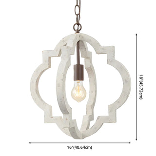 ZOWALA - Orb Wooden Cage Candle Chandelier #size