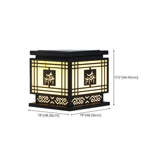 Oriental Traditional Cube Iron Patio Outdoor Table Lamp Zawala Image - 15