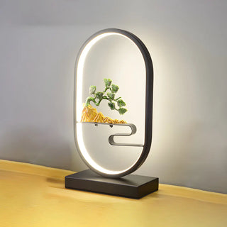 Creative Black Oval Frame Deer Accent LED Table Lamp Zawala Image - 10