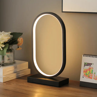 Creative Black Oval Frame Deer Accent LED Table Lamp Zawala Image - 11