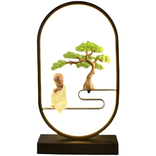 Creative Black Oval Frame Deer Accent LED Table Lamp Zawala Image - 15