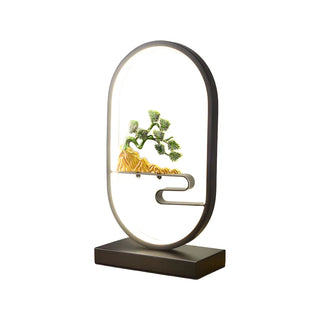 Creative Black Oval Frame Deer Accent LED Table Lamp Zawala Image - 19