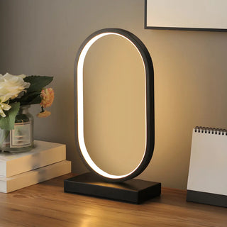 Creative Black Oval Frame Deer Accent LED Table Lamp Zawala Image - 5