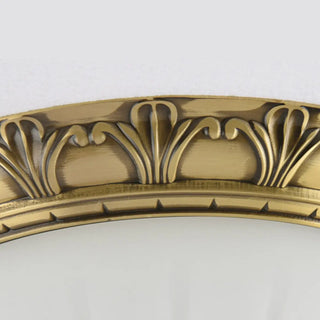 ZOWALA - Oriental Brass White Glass Bowl Flush Mount Light Image - 13