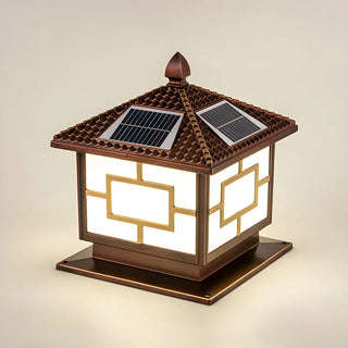 Classic Chinese Style Solar Outdoor LED Pillar Cap Lamp Zawala Image - 10