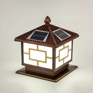 Classic Chinese Style Solar Outdoor LED Pillar Cap Lamp Zawala Image - 11