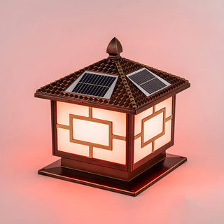 Classic Chinese Style Solar Outdoor LED Pillar Cap Lamp Zawala Image - 12