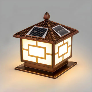 Classic Chinese Style Solar Outdoor LED Pillar Cap Lamp Zawala Image - 5