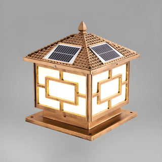 Classic Chinese Style Solar Outdoor LED Pillar Cap Lamp Zawala Image - 6