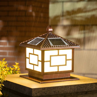 Classic Chinese Style Solar Outdoor LED Pillar Cap Lamp Zawala Image - 7