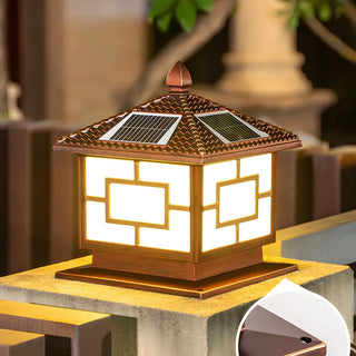 Classic Chinese Style Solar Outdoor LED Pillar Cap Lamp Zawala Image - 8