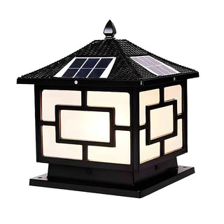 Classic Chinese Style Solar Outdoor LED Pillar Cap Lamp Zawala Image - 9