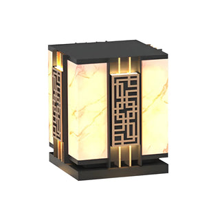 Elegant Chinese Pattern Square Metal Outdoor Lamp Zawala Image - 10