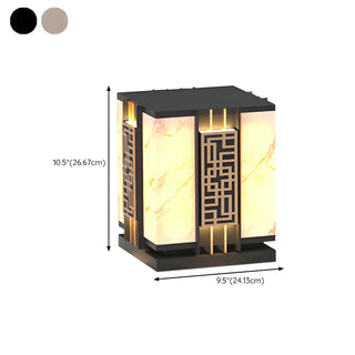 Elegant Chinese Pattern Square Metal Outdoor Lamp Zawala Image - 15