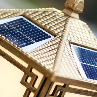 Oriental Solar Metal Black Square Post Outdoor Lamp Zawala Image - 11