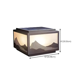 Elegant Hill Square Metal Outdoor Solar Post Light Zawala Image - 18