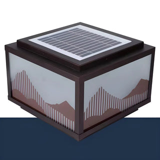 Elegant Hill Square Metal Outdoor Solar Post Light Zawala Image - 8