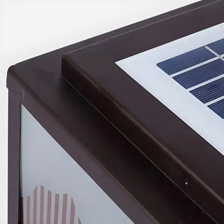 Elegant Hill Square Metal Outdoor Solar Post Light Zawala Image - 11