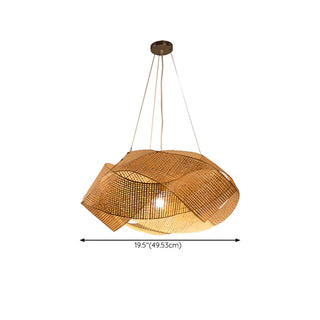 Oriental Geometric Bamboo Dining Room Pendant Light Zawala Image - 8