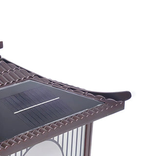 Oriental Lantern Post Bronze Landscape Outdoor Lamp Zawala Image - 11