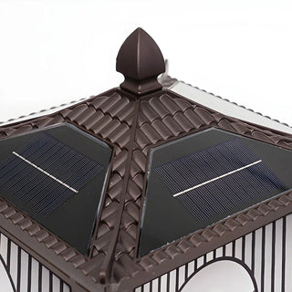 Oriental Lantern Post Bronze Landscape Outdoor Lamp Zawala Image - 9