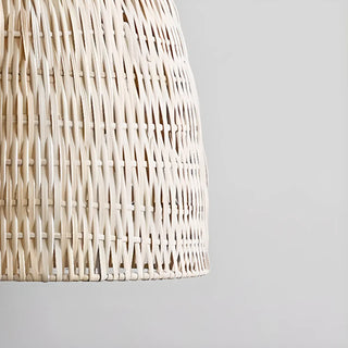 ZOWALA - Asian Cone Rattan Wood Color Pendant Light Image - 16