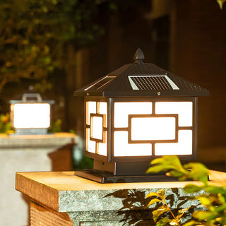 ZOWALA - Solar Oriental Metal Outdoor Lamp Image - 1