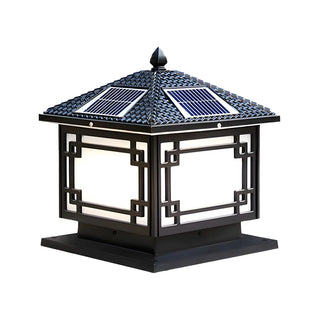 ZOWALA - Solar Oriental Metal Outdoor Lamp Image - 12