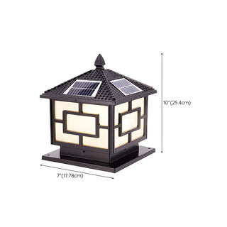 ZOWALA - Solar Oriental Metal Outdoor Lamp #size