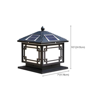 ZOWALA - Solar Oriental Metal Outdoor Lamp Image - 17