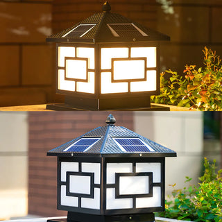 ZOWALA - Solar Oriental Metal Outdoor Lamp Image - 2