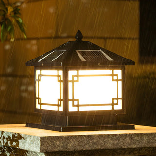 ZOWALA - Solar Oriental Metal Outdoor Lamp Image - 3