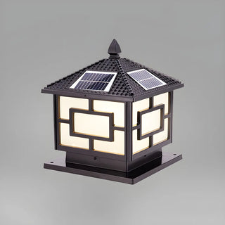 ZOWALA - Solar Oriental Metal Outdoor Lamp Image - 5